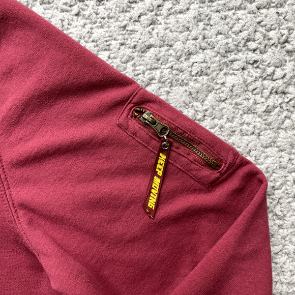 Box Lunch Sweatshirt Womens M Red Flash Fastest Man Alive Embroidered Sweater - Picture 2 of 8